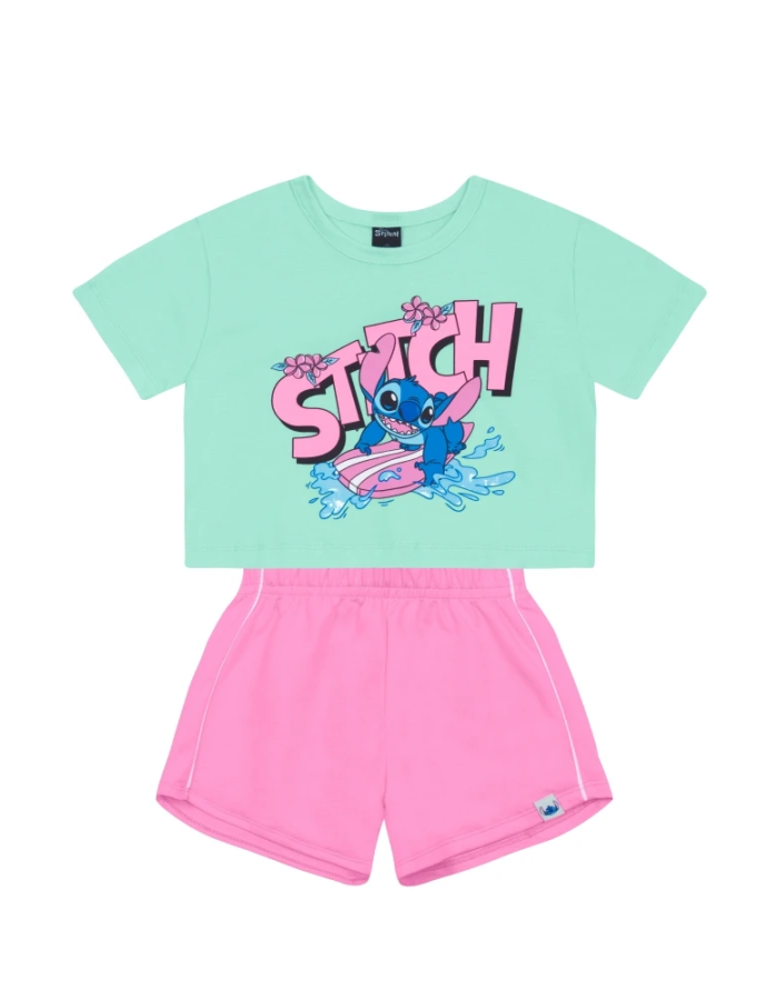 Conjunto Remera y Short diseño Stitch