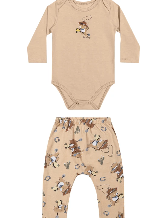 Kit body mangas largas + pantalón